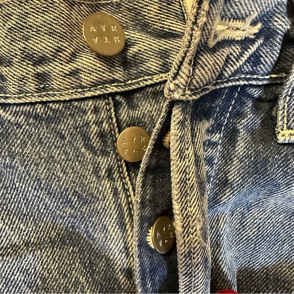 AYR Denim shorts Button fly Raw Hem Size 27 (B3 - Picture 7 of 15